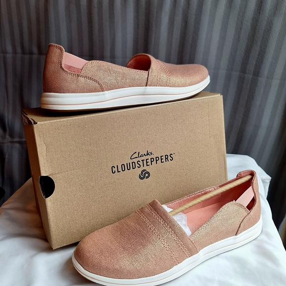 Clarks Shoes - Clarks Cloudsteppers Women's Pink Slip-On Shoes